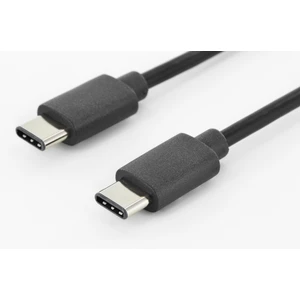 USB Tip C Bağlantı Kablosu, USB Tip C Erkek (USB 3.1) - USB Tip C Erkek (USB 3.1), 1 metre, AWG 24/28, 2x zırhlı, UL, nikel kaplama, siyah renk