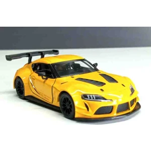 1:36 Ölçek Toyota gr Supra Racıng Consept// Çek-Bırak 12 cm Metal Araba Sarı