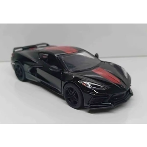 1:36 Ölçek 2021 Corvette Livery Edition Siyah// Çek-Bırak 12 cm Metal Araba