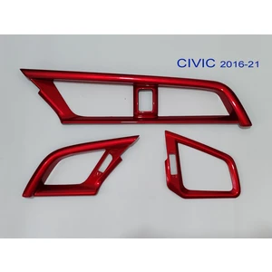 GCP German Car Parts Civic Fk7 Iç Tirm Aksesuar(Kırmızı) - Civic Fk7 Tuning Aksesuar Modifiye