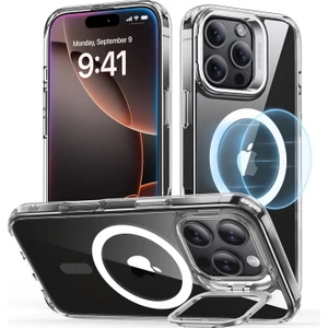 Apple iPhone 16 Pro Max Kılıf Manyetik Şarj Özellikli Pc Signal Tpu Clear Kapak