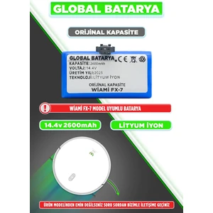 Global Batarya Wiami Fx7 Uyumlu Akıllı Robot Süpürge Bataryası 14.4v 2600mAh Li-ion Pil (Orijinal Kapasite)