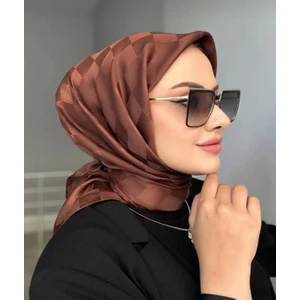 Afra Scarf Lüx Jakar Şal Dama Desen