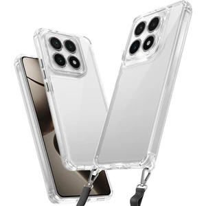 Xiaomi 14T Pro Uyumlu Kılıf Airbagli Takılabilir Askı Aparatlı Zore Snap Silikon Kapak-Şeffaf