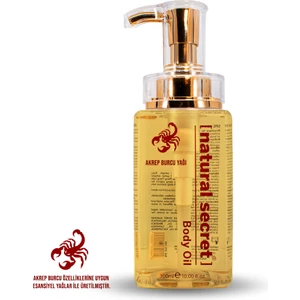 Natural Secret AKREP BURCU Özel Etkili Bakım ve Masaj Yağ / SCORPIO MASSAGE & BODY CARE OIL 300ml