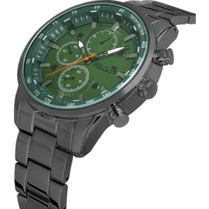 Polo Air Şık Metal Erkek Kol Saati Siyah Yeşil Renk PL-0962E3X