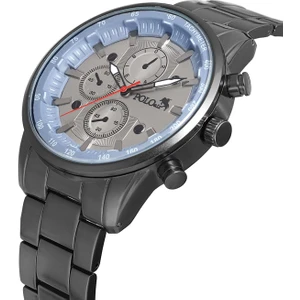 Şık Metal Erkek Kol Saati Antrasit Mavi Renk PL-0962E6X