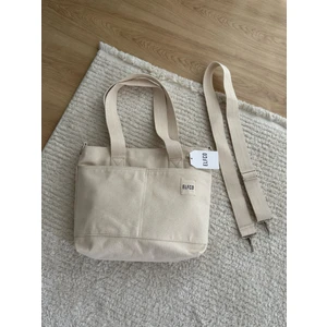 Kadın Bej Organik Kanvas Çanta