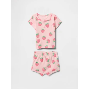 Bebek Pembe Desenli Outfit Set