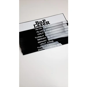 Isme Özel Piano Black Pleksi Plakalık (2ADET)