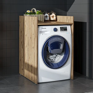 Çamaşır-Kurutma Makinesi Dolabı Kapaksız Banyo Dolabı 65 cm