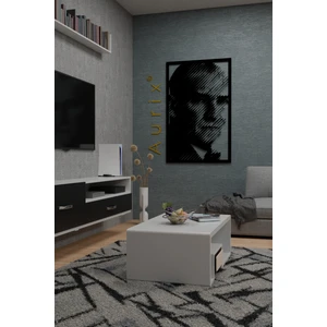Atatürk Portre Metal Duvar Tablosu - Illüzyonel ve  Ilham Veren Bir Tasarım