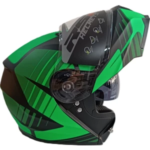 Kask Çene Açılır Vizörlü Yeşil-Siyah Rs2 Ece 2206 Belgeli Xxl Beden