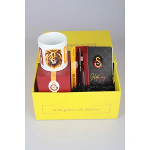DEKOMUS GIFT BOX ÖZEL KUTULU LİSANSLI GALATASARAY KUPA,AJANDA ve HYBRIT TÜKENMEZ KALEM SETİ