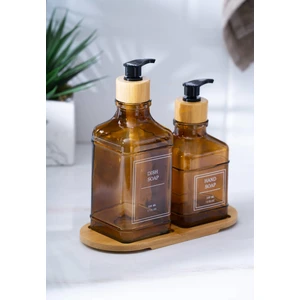 Louvre Bambu Standlı 2'li Sıvı Sabunluk - 500 ml