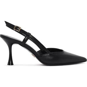 Kadın Siyah Arkası Açık Topuklu Deri Ayakkabı 25SFD160218