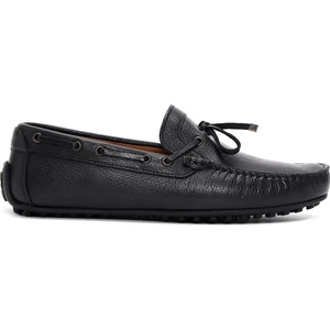 Erkek Siyah Deri Casual Loafer 25SFD7548FT