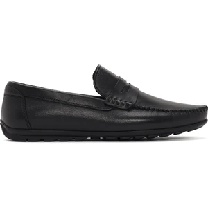 Erkek Siyah Deri Casual Loafer 25SFD755018