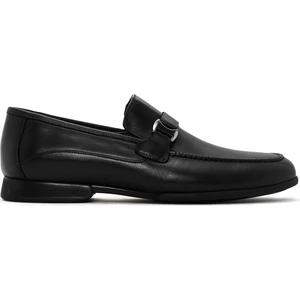 Erkek Siyah Deri Klasik Loafer 25SFD670118