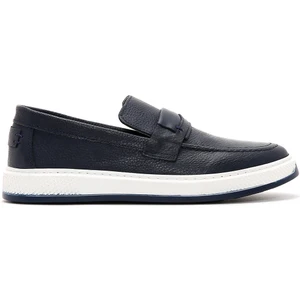 Erkek Lacivert Deri Loafer 25SFD680318