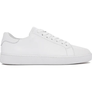 Erkek Beyaz Bağcıklı Deri Sneaker 25SFD640118