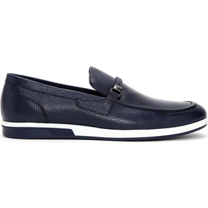 Erkek Lacivert Deri Casual Loafer 25SFD6006FT