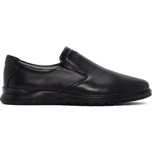 Fly Erkek Siyah Deri Casual Loafer 25SFD710518