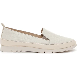Kadın Krem Deri Comfort Loafer 25SFD1513FT