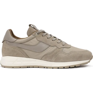Erkek Bej Bağcıklı Deri Sneaker 25SFD707414