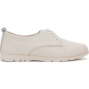 Kadın Bej Bağcıklı Deri Comfort Ayakkabı 25SFD1515FT