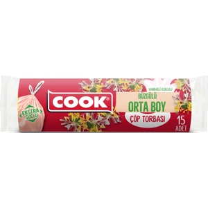 Büzgülü Çöp Torbası Orta Boy Hanımeli Kokulu 15 Adet