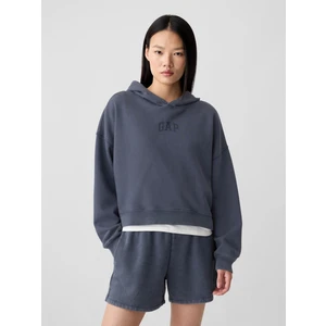 Kadın Koyu Mavi Relaxed Gap Logo Fleece Sweatshirt