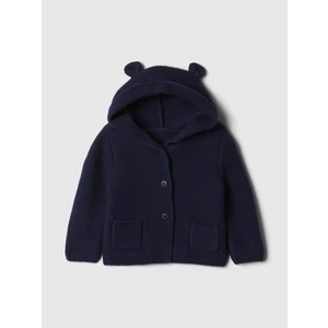 Bebek Lacivert Brannan Bear Kulak Aplikeli Hırka