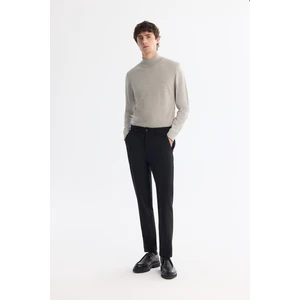 Erkek Siyah Slim Fit Klasik Bel Yumuşak Tuşeli Chino Pantolon B003035