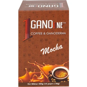 1 Kutu Ganoone Mocha, Ganoderma Reishi Mantarı Özütlü Kahve Karışımı - (15 Poşet x 26g)