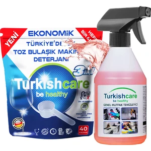Toz Bulaşık Makinesi Deterjanı ve Genel Mutfak Temizleme Spreyi Paketi