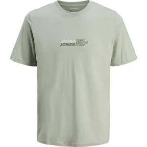 Jack & Jones  Tarmac Branding Crew Neck Erkek Gri Yuvarlak Yaka Tişört