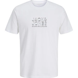 Jack & Jones Jack&jones Dynamic Branding Crew Neck Erkek Beyaz Yuvarlak Yaka Tişört
