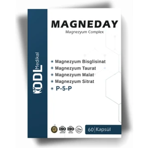 Magnezyum Bisglisinat, Sitrat, Malat, Taurat, P5P 60 Kapsül