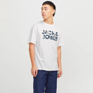 Jack & Jones  Bryan Corp Logo O Neck Erkek Beyaz Yuvarlak Yaka Tişört