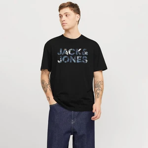 Jack & Jones  Bryan Corp Logo O Neck Erkek Siyah Yuvarlak Yaka Tişört