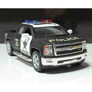 1:46 Ölçek 2014 Chevrolet Silverado Police//12 cm Çek-Bırak Meta
