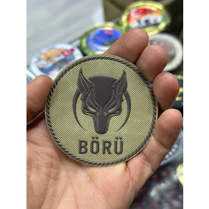Börü Armalı Peç 3D Lazer Kesim Arkası Cırtlı Patch