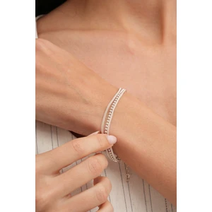 Sümer Telkari Hasır Elişi Tasarım Gümüş Bileklik 4425