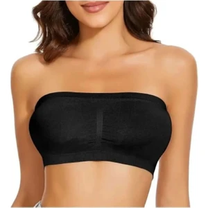 Kadın Straplez Dikişsiz Büstiyer 2'li Paket Siyah Renk Beden (L)