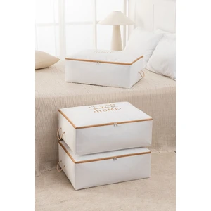 Rek Home 3 Adet Baskılı Büyük Boy Baza Altı Yastık Yorgan Kazak Hurcu 62 x 46 x 22