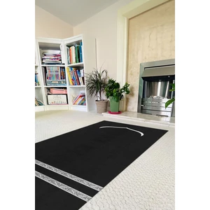 Napoli Home Dijital Baskılı Kaymaz Taban Yıkanabilir Hediyelik Çeyizlik Namazlık Seccade, Seccade-64-Gri,