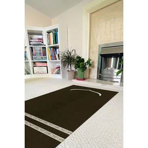 Napoli Home Dijital Baskılı Kaymaz Taban Yıkanabilir Hediyelik Çeyizlik Namazlık Seccade, Seccade-64-Kahve,