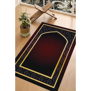 Napoli Home Dijital Baskılı Kaymaz Taban Yıkanabilir Hediyelik Çeyizlik Namazlık Seccade, Seccade-79-Kırmızı,