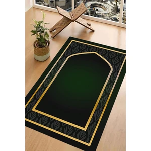 Napoli Home Dijital Baskılı Kaymaz Taban Yıkanabilir Hediyelik Çeyizlik Namazlık Seccade, Seccade-79-Yeşil,